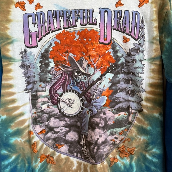 Grateful Dead Liquid Blue Tie Dye Vintage Concert Tour Shirt Size M - Picture 5 of 10